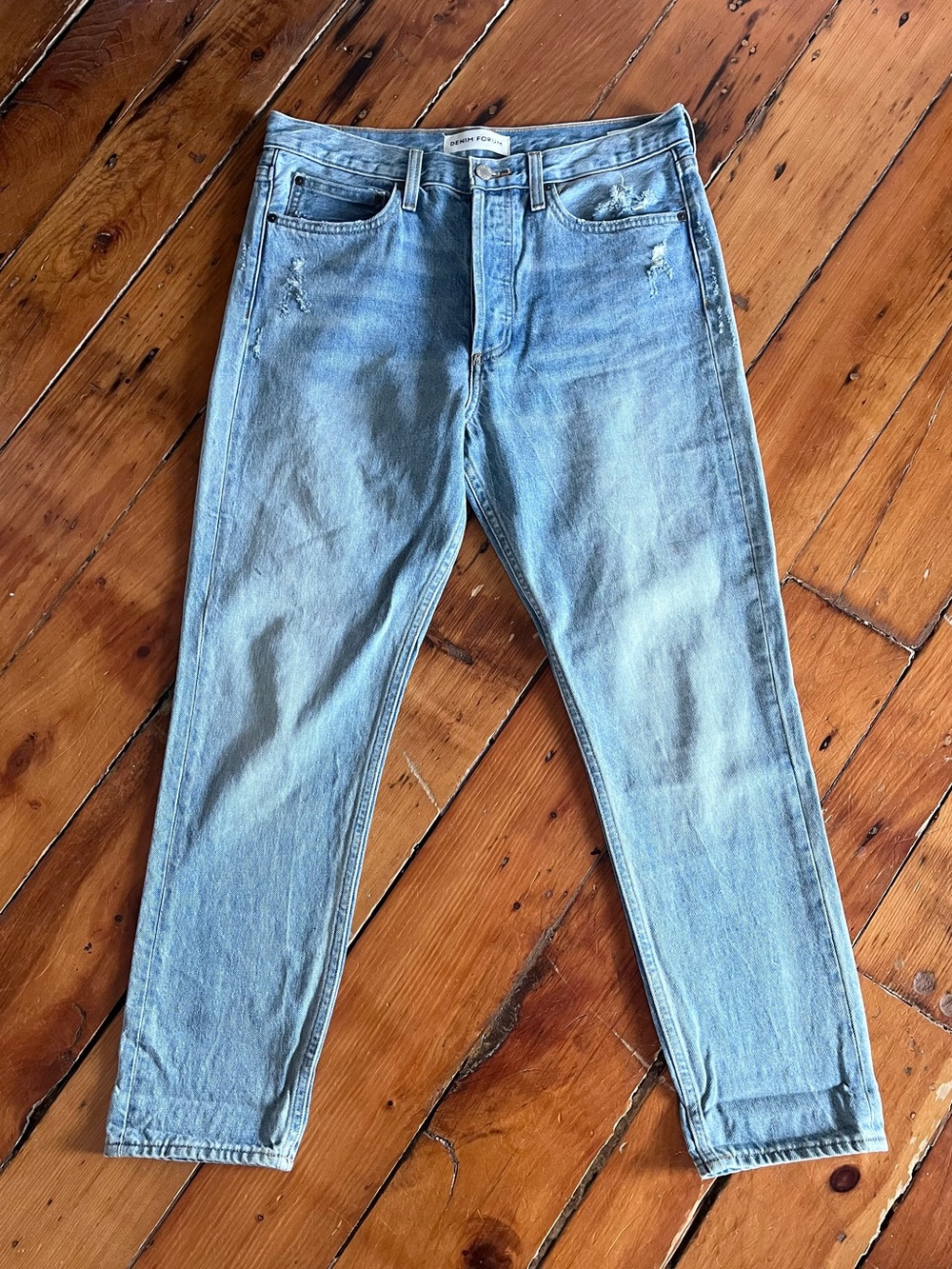 Denim Forum The Ex Boyfriend Jeans Size 30 Light Wash Organic Cotton